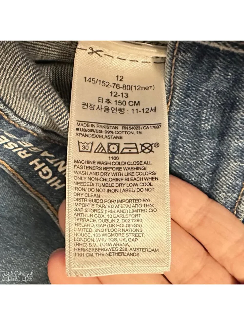 Gap Teen High-Rise Vintage Style Boot Jeans Size 12